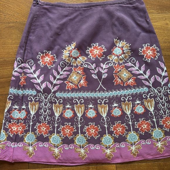 Sigrid Olsen Floral and Sequin Vintage Skirt - Picture 2 of 15
